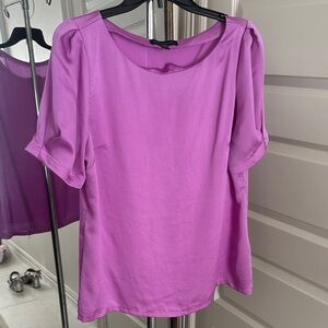 Banana Republic Pink Puff Sleeve Women's Top Size LP GUC
